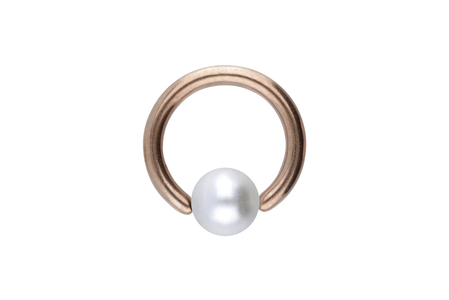 Chirurgenstahl Klemmkugelring Piercing SYNTHETISCHE PERLE